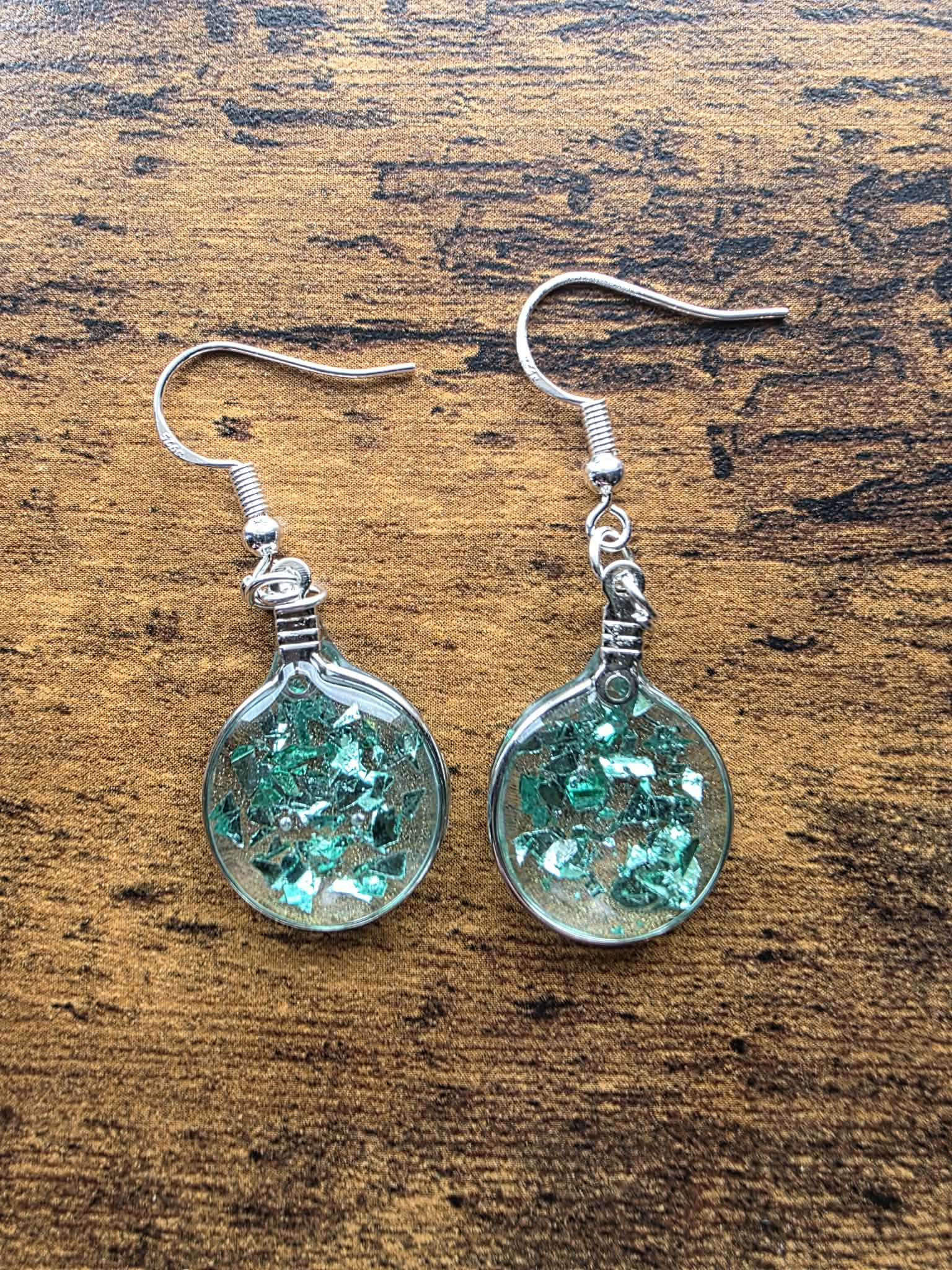 Stardust Charm Earrings - Teal