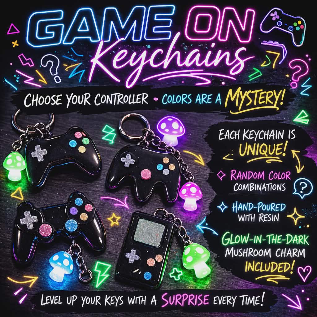 Game On Keychains ~ Mystery Color ~