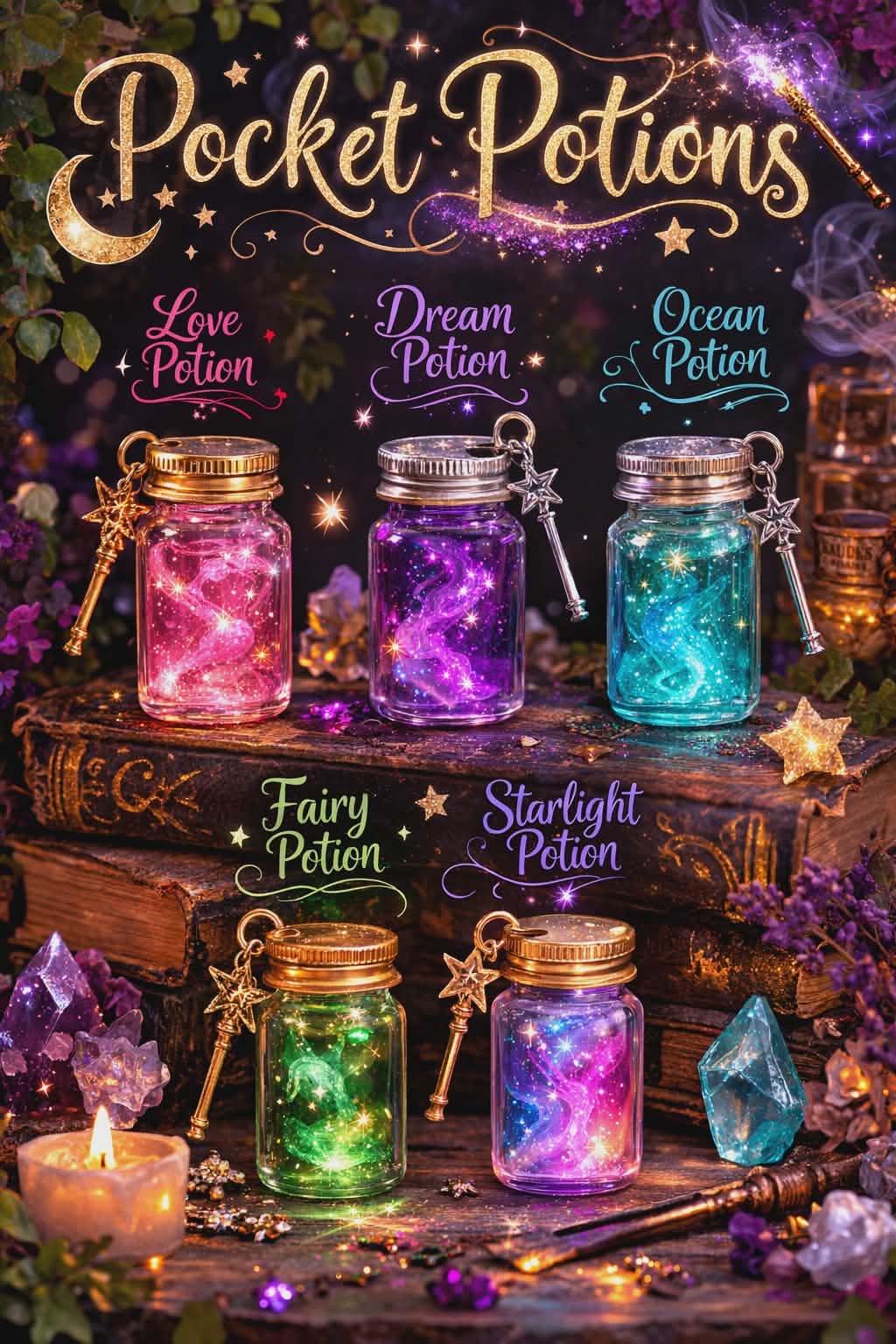 Pocket Potion Keychains