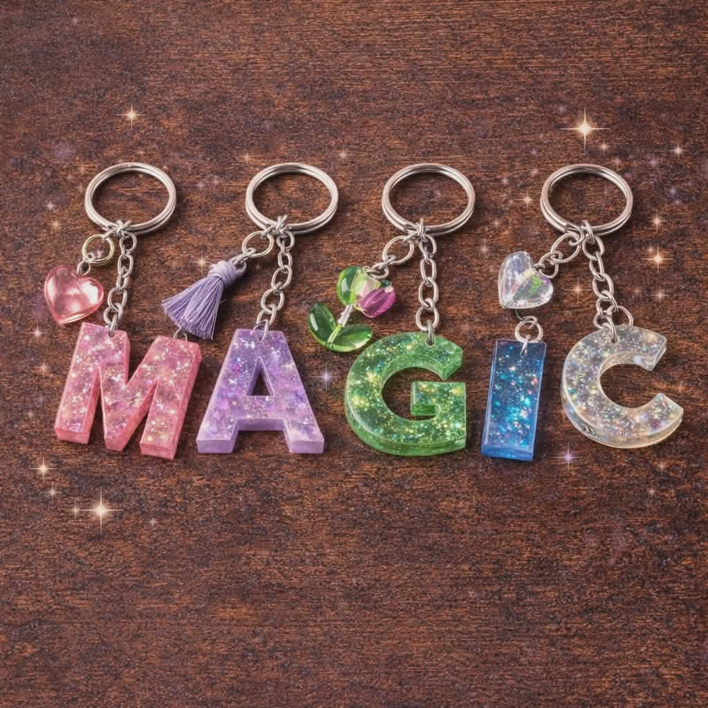 Enchanted Initial Keychain - *custom made*