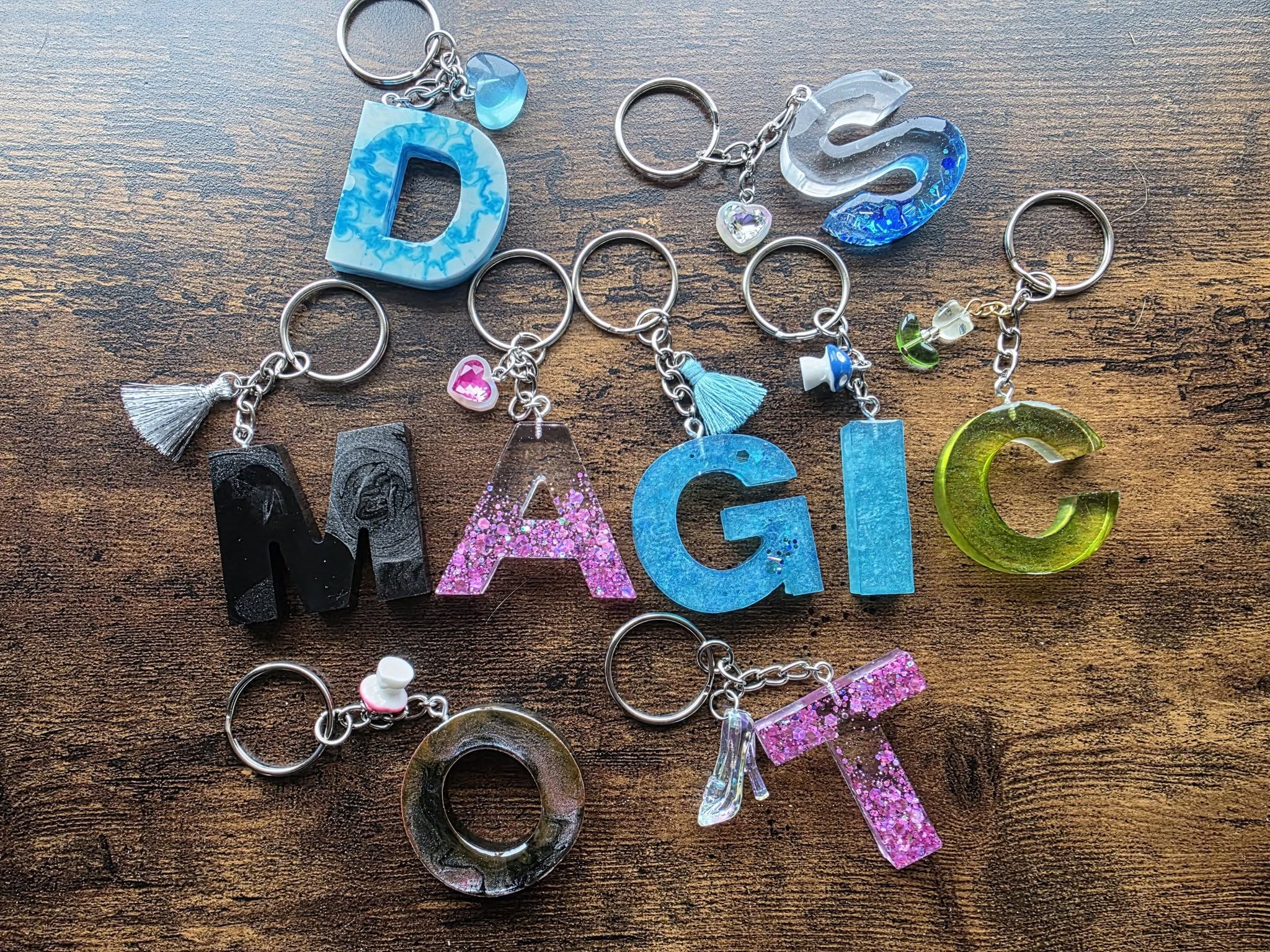 Enchanted Initial Keychain - *custom made*