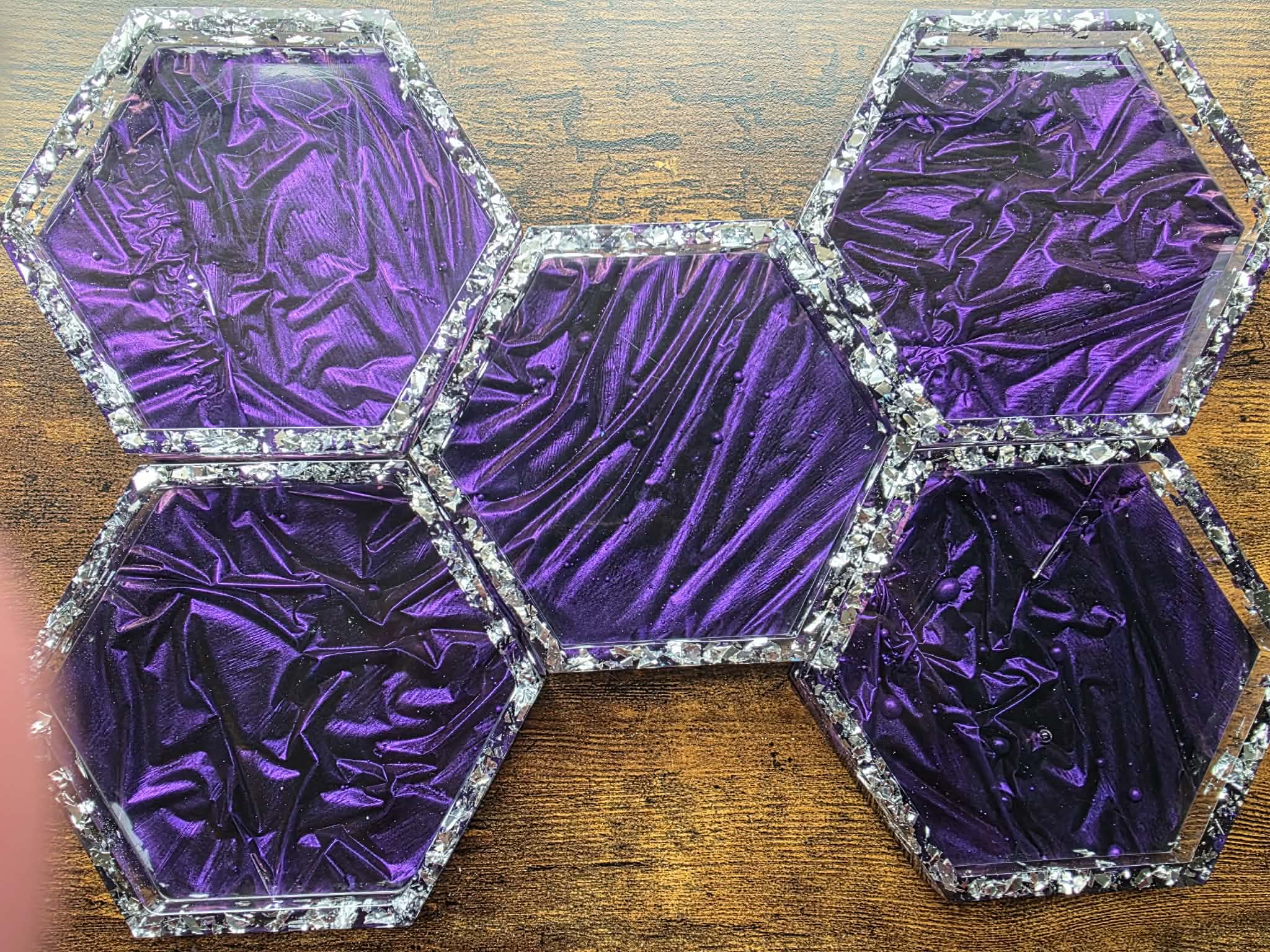 Violet Veil Coaster Set