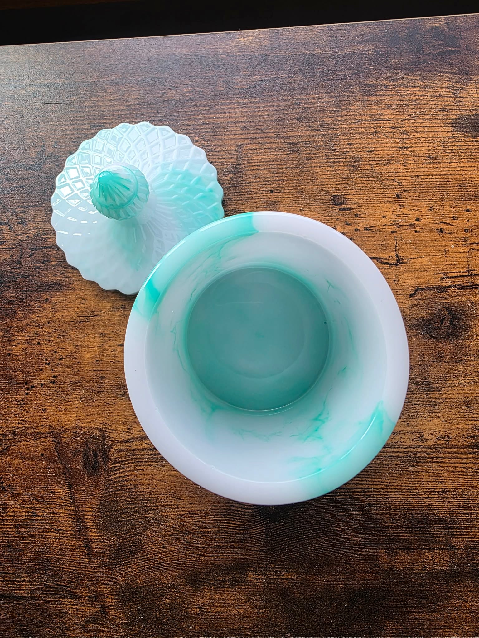 Seafoam Crystal Keeper Jar