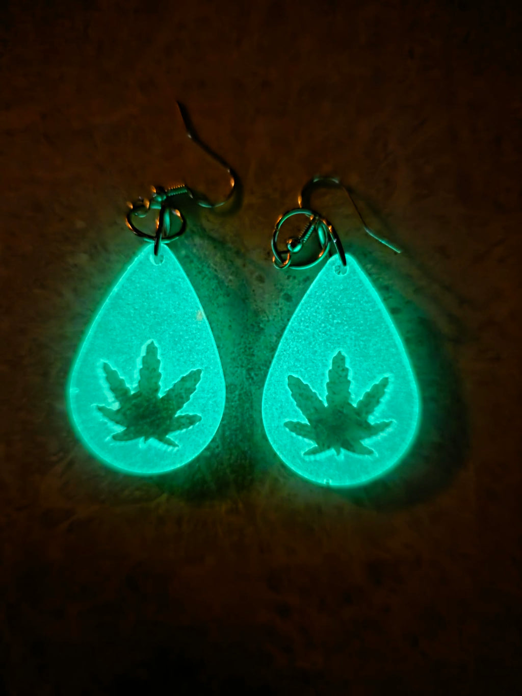 Verdant Moonlight Enchanted Leaf Earrings