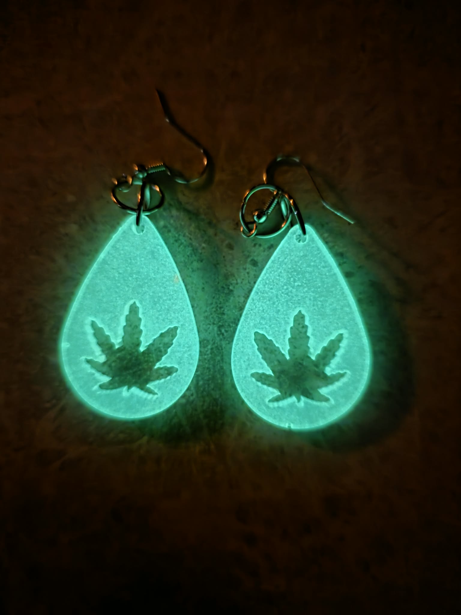 Verdant Moonlight Enchanted Leaf Earrings