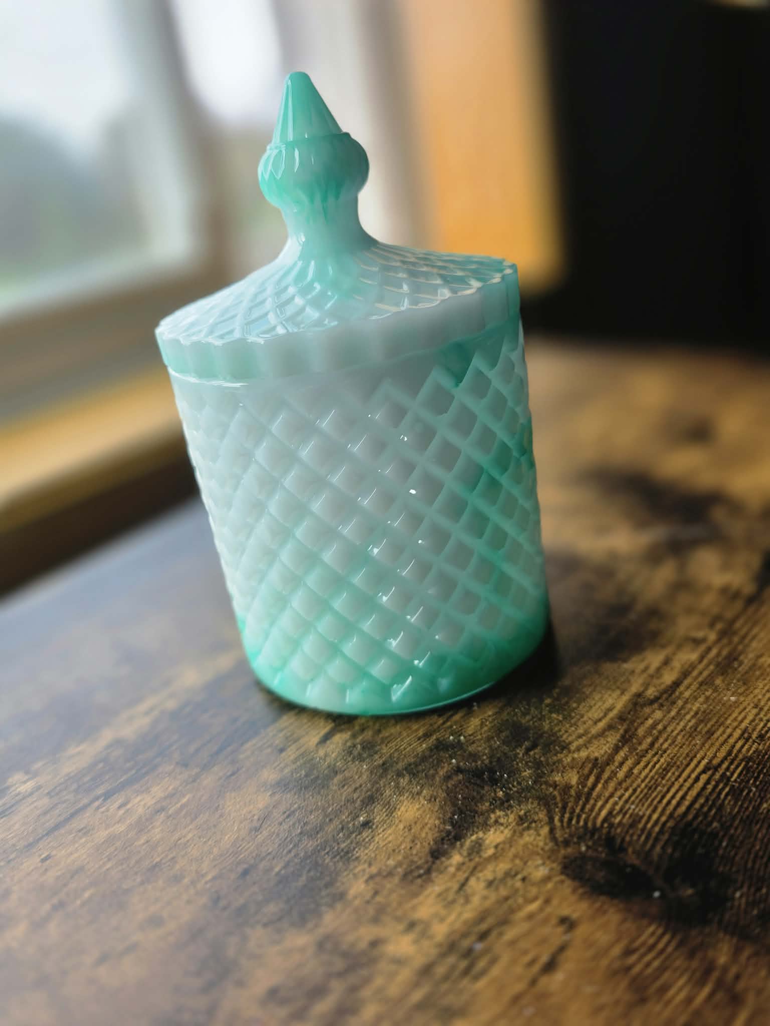 Seafoam Crystal Keeper Jar