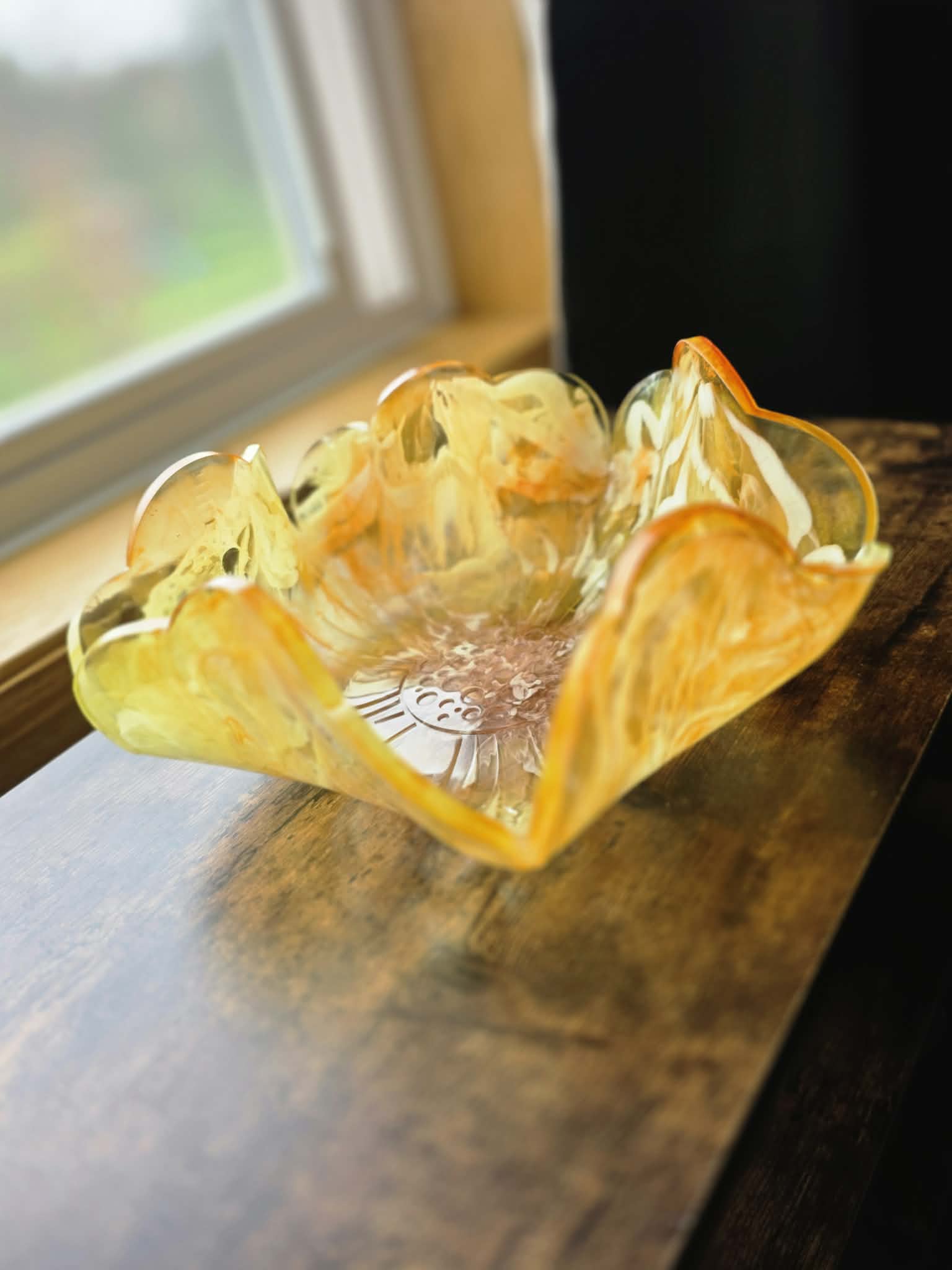 Golden Bloom ~ Decorative Bowl