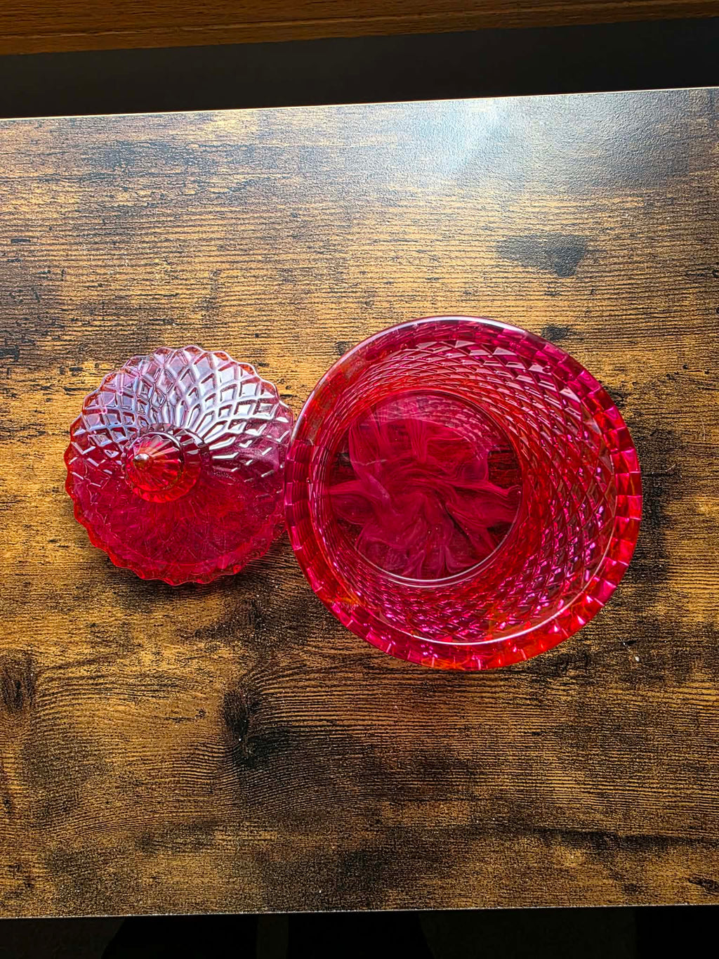 Ruby Veil ~ Crystal Keeper Jar