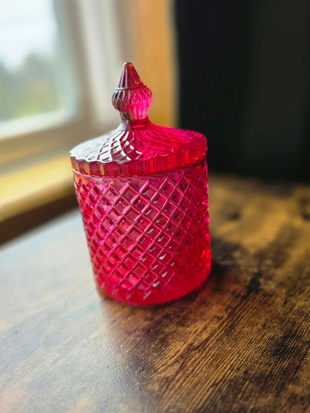 Ruby Veil ~ Crystal Keeper Jar