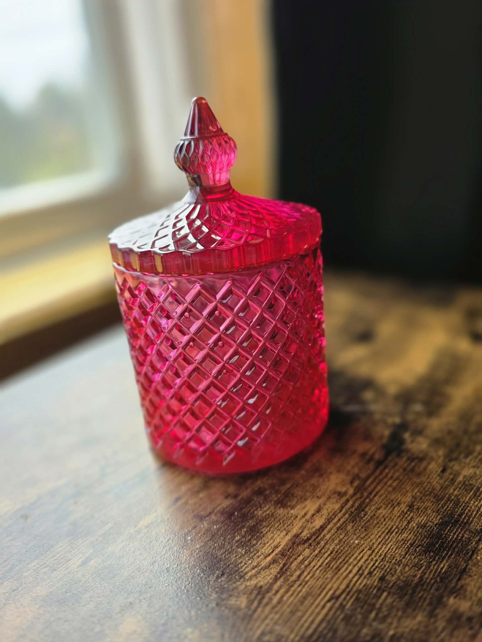 Ruby Veil ~ Crystal Keeper Jar