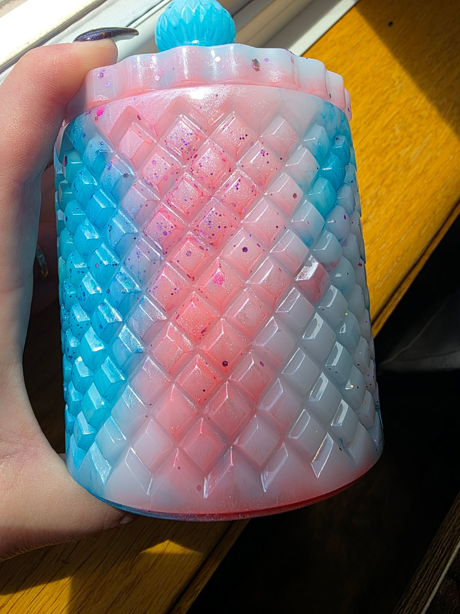 Cotton Candy Dreams ~ Crystal Keeper Jar