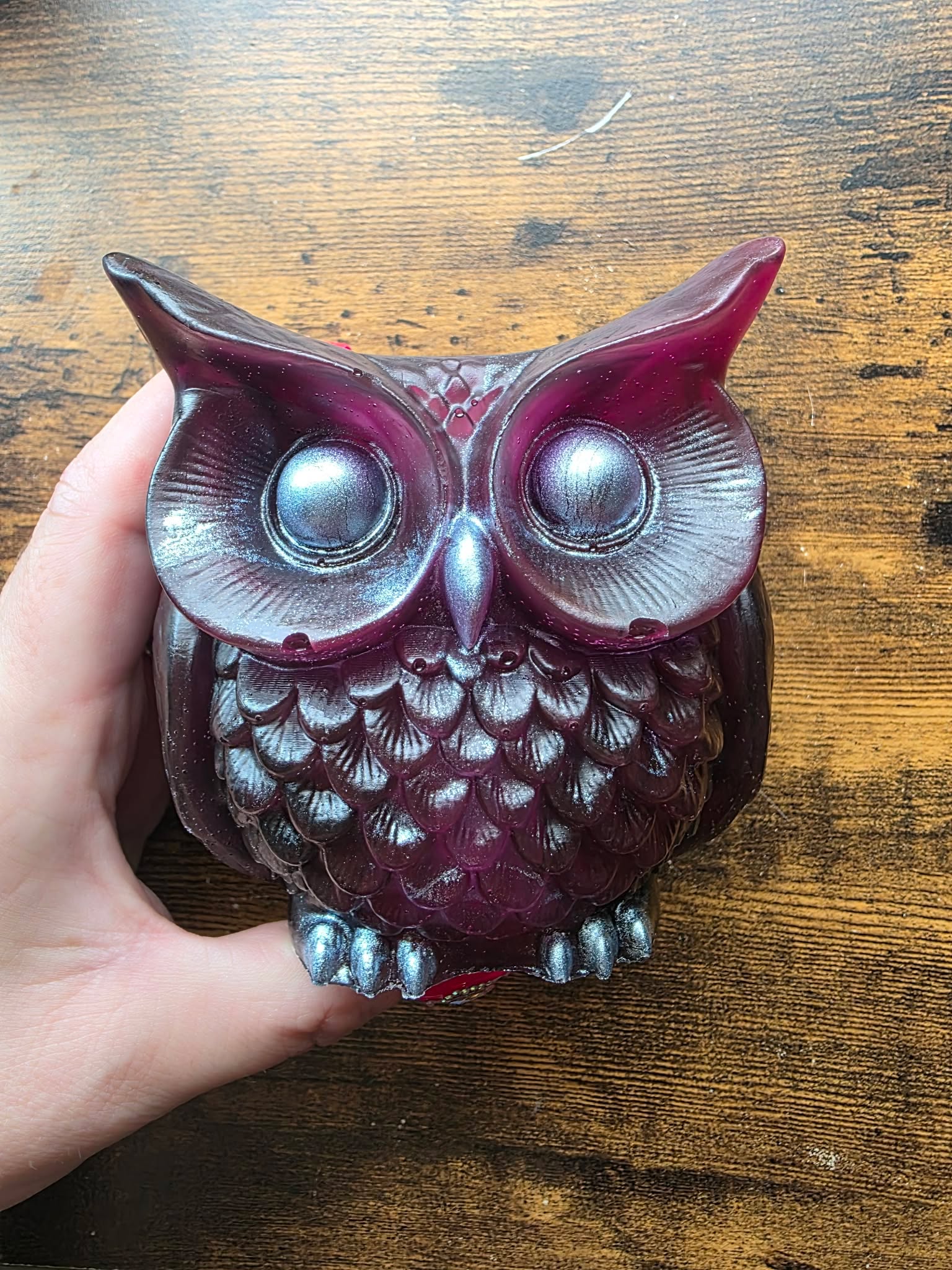 Crimson Twilight ~ Enchanted Owl Holder