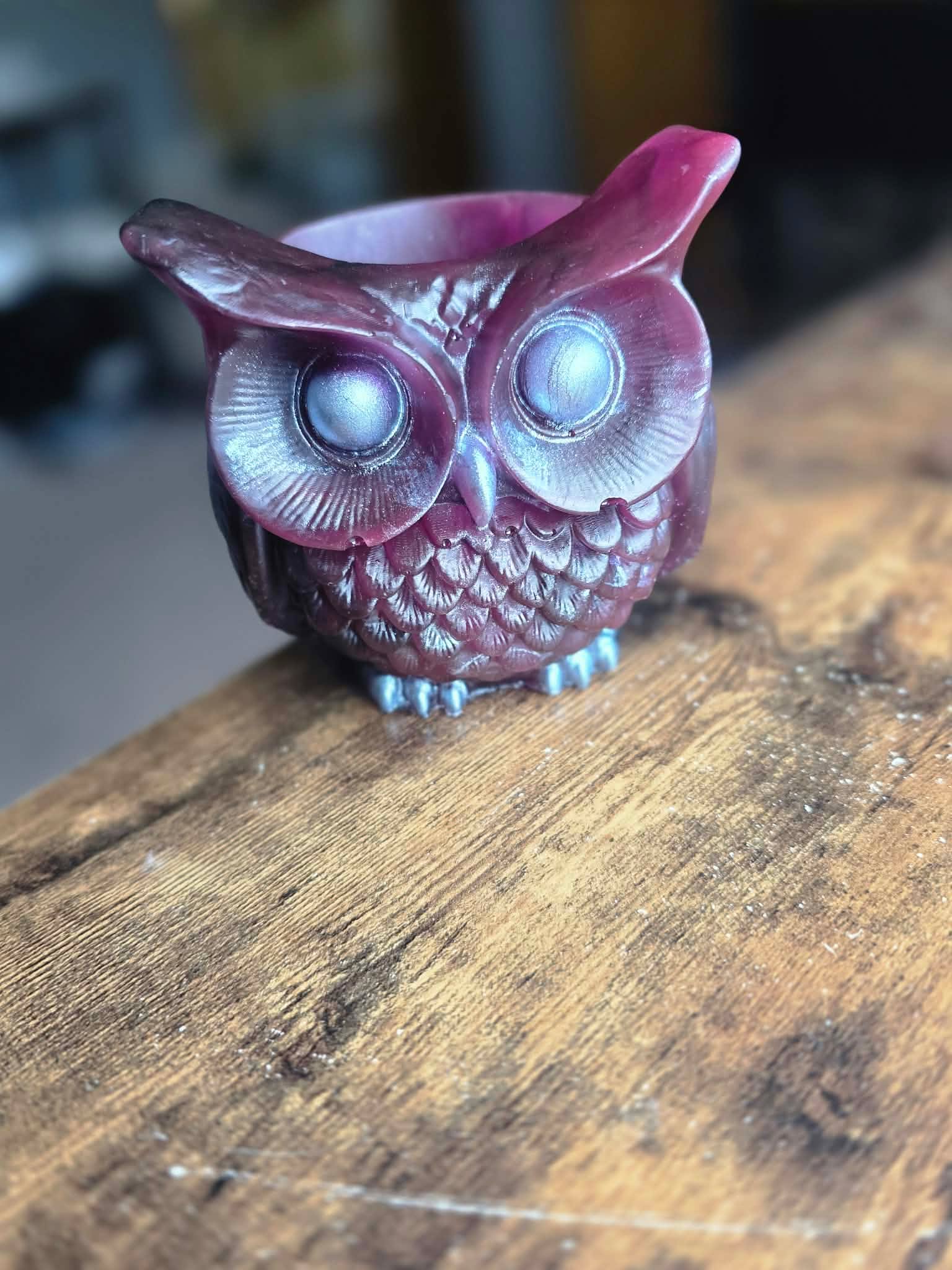 Crimson Twilight ~ Enchanted Owl Holder