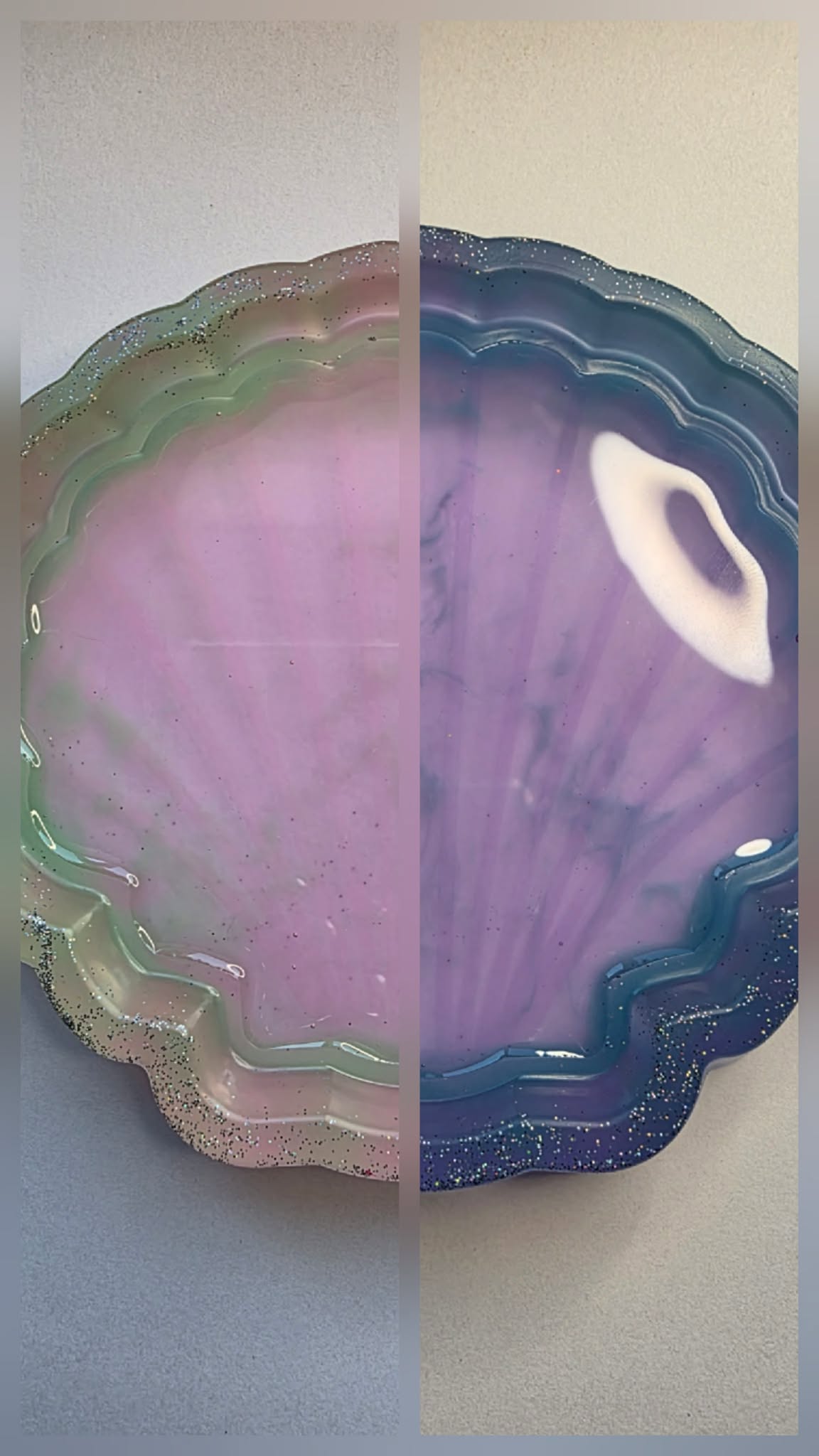 Mermaid's Mood ~ Color-Changing ~ Shell Trinket Tray