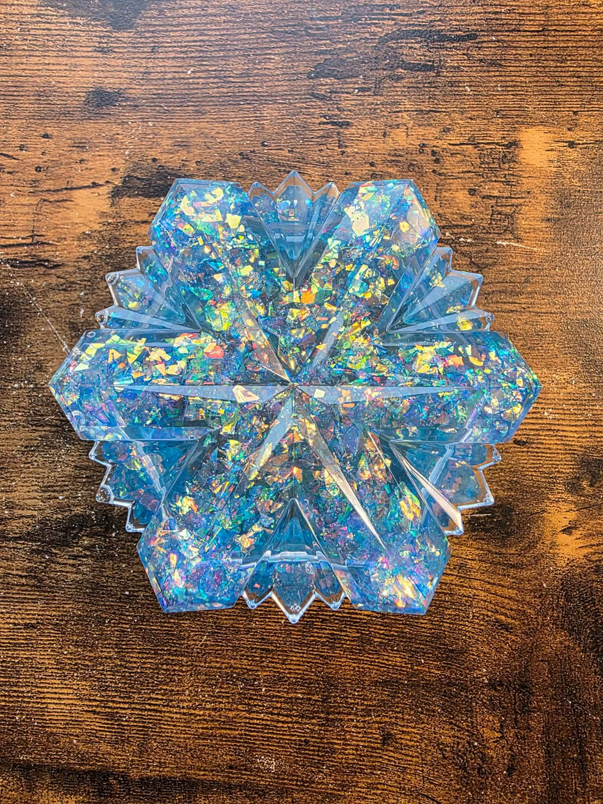 Aurora Frost ~ Snowflake Trinket Box