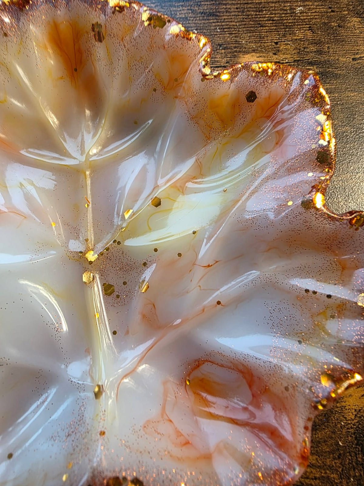 Golden Autumn Glow ~ Leaf Tray