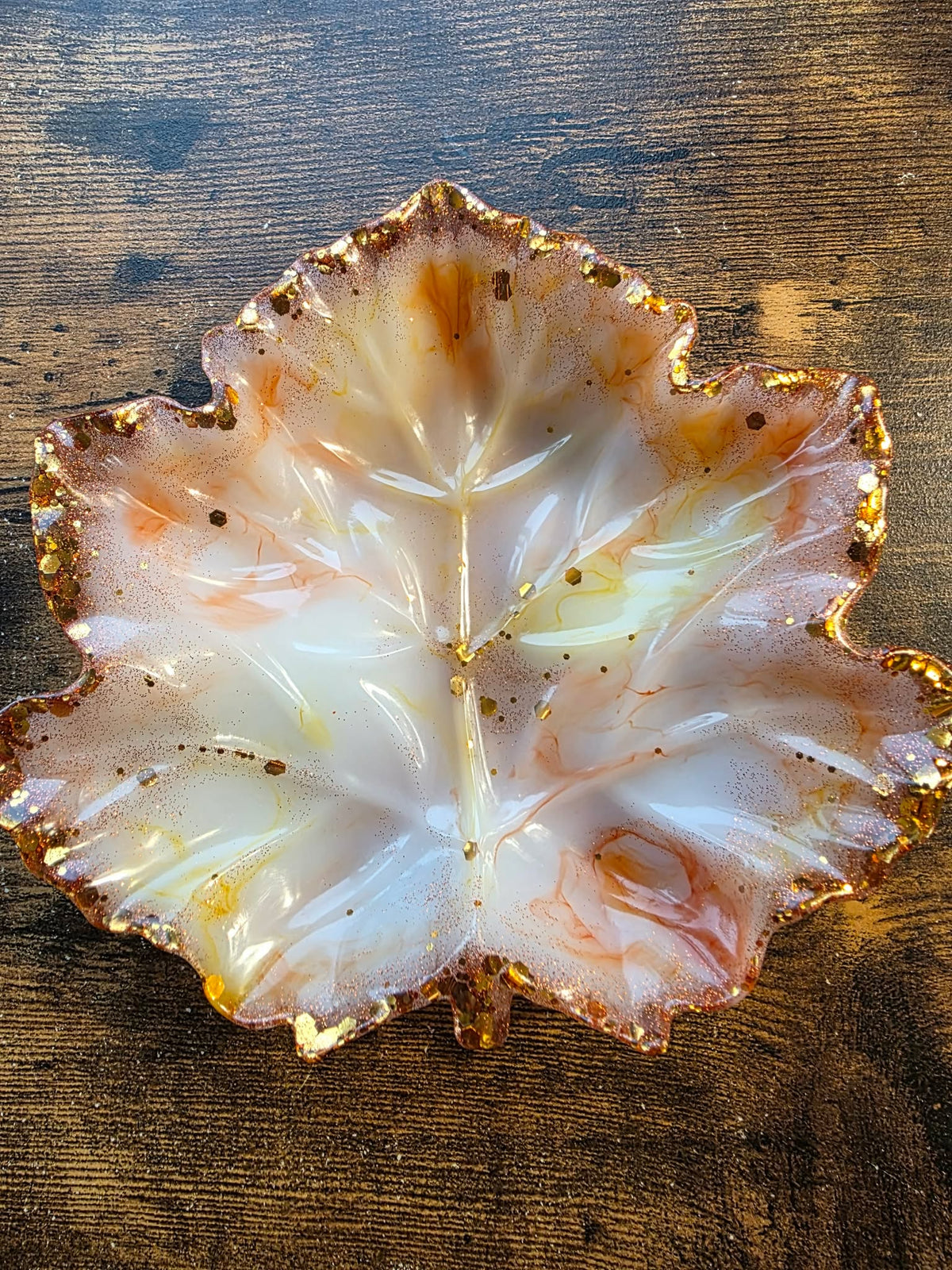 Golden Autumn Glow ~ Leaf Tray