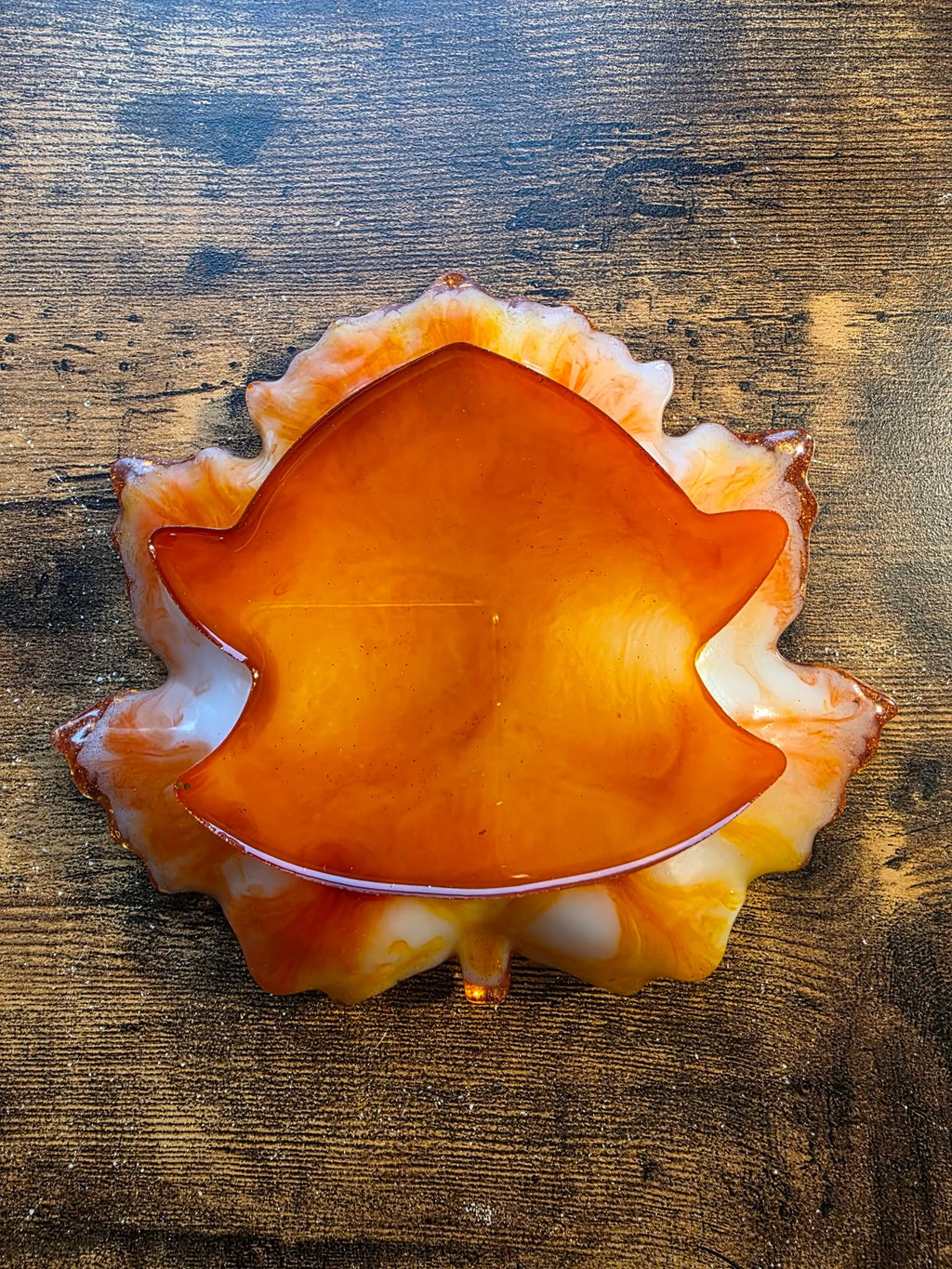 Golden Autumn Glow ~ Leaf Tray