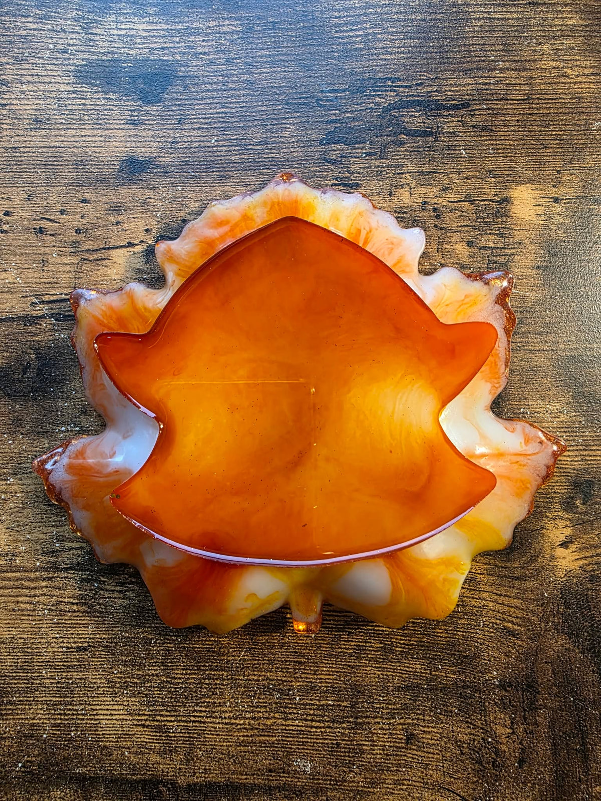 Golden Autumn Glow ~ Leaf Tray