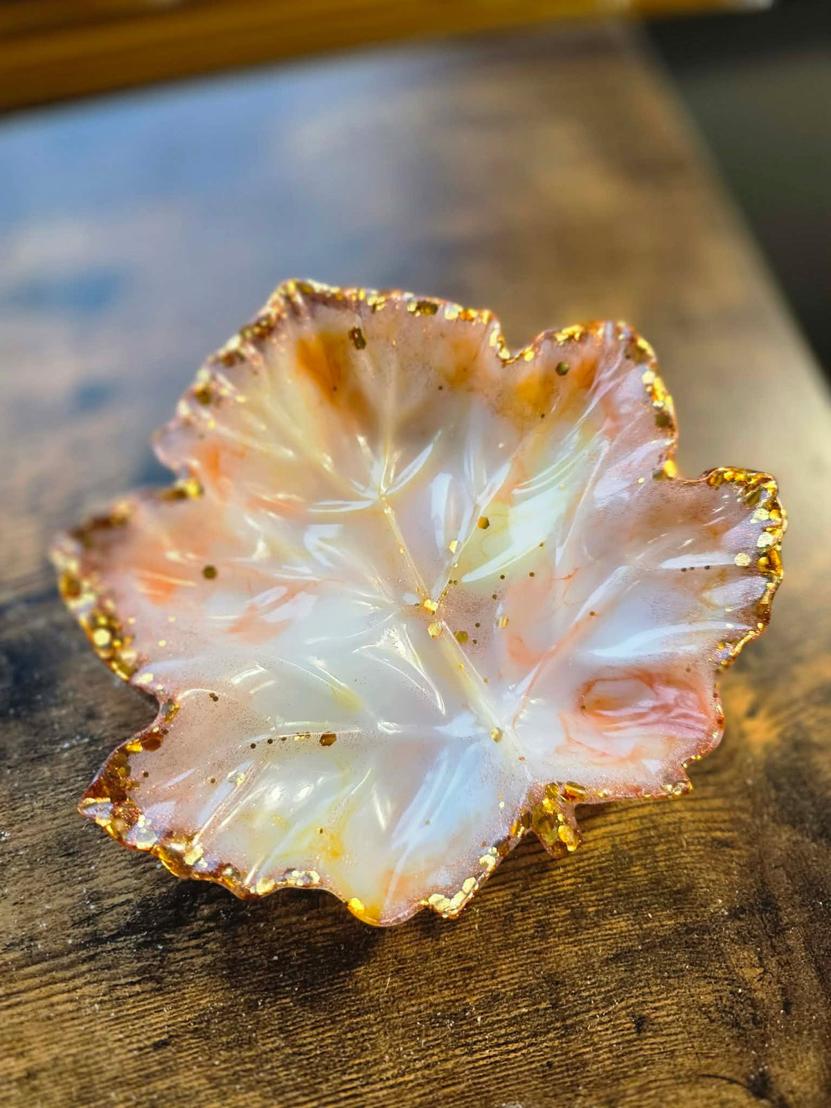 Golden Autumn Glow ~ Leaf Tray