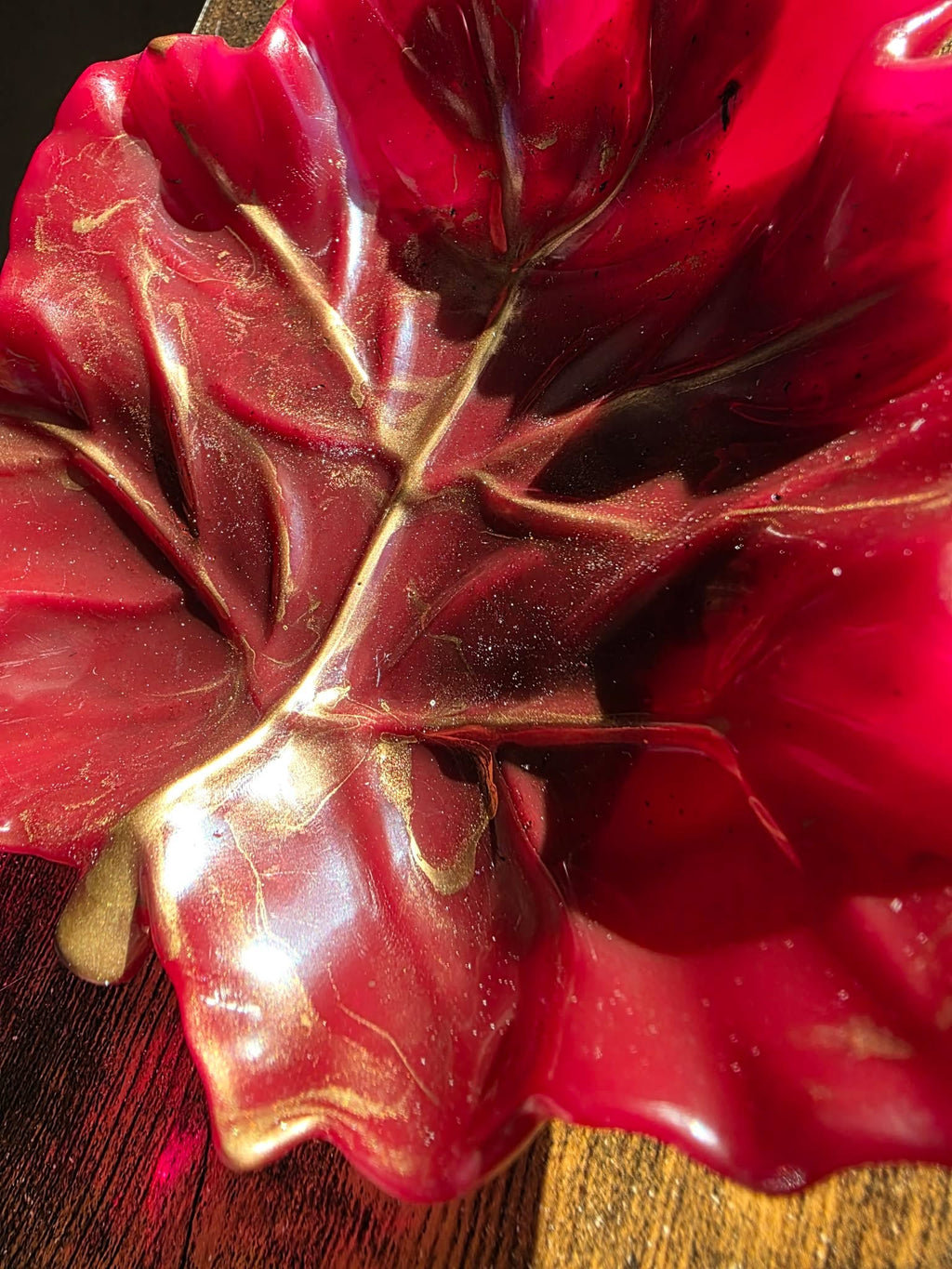 Crimson Gilded ~ Leaf Tray