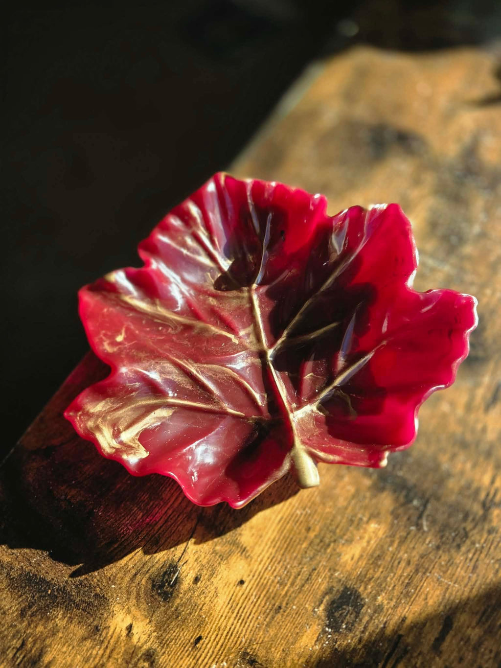 Crimson Gilded ~ Leaf Tray