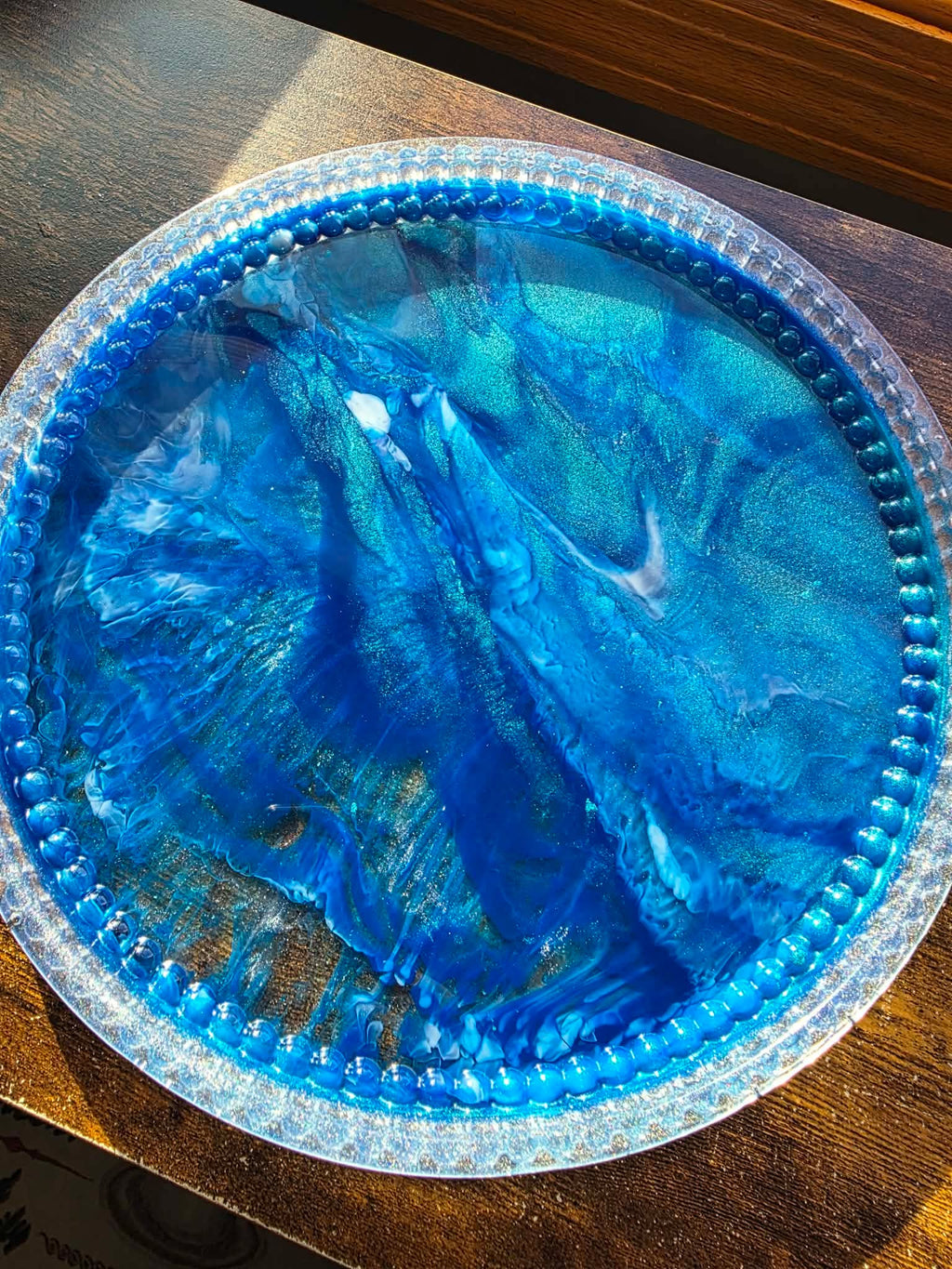 Sapphire Tides ~ Decorative Platter