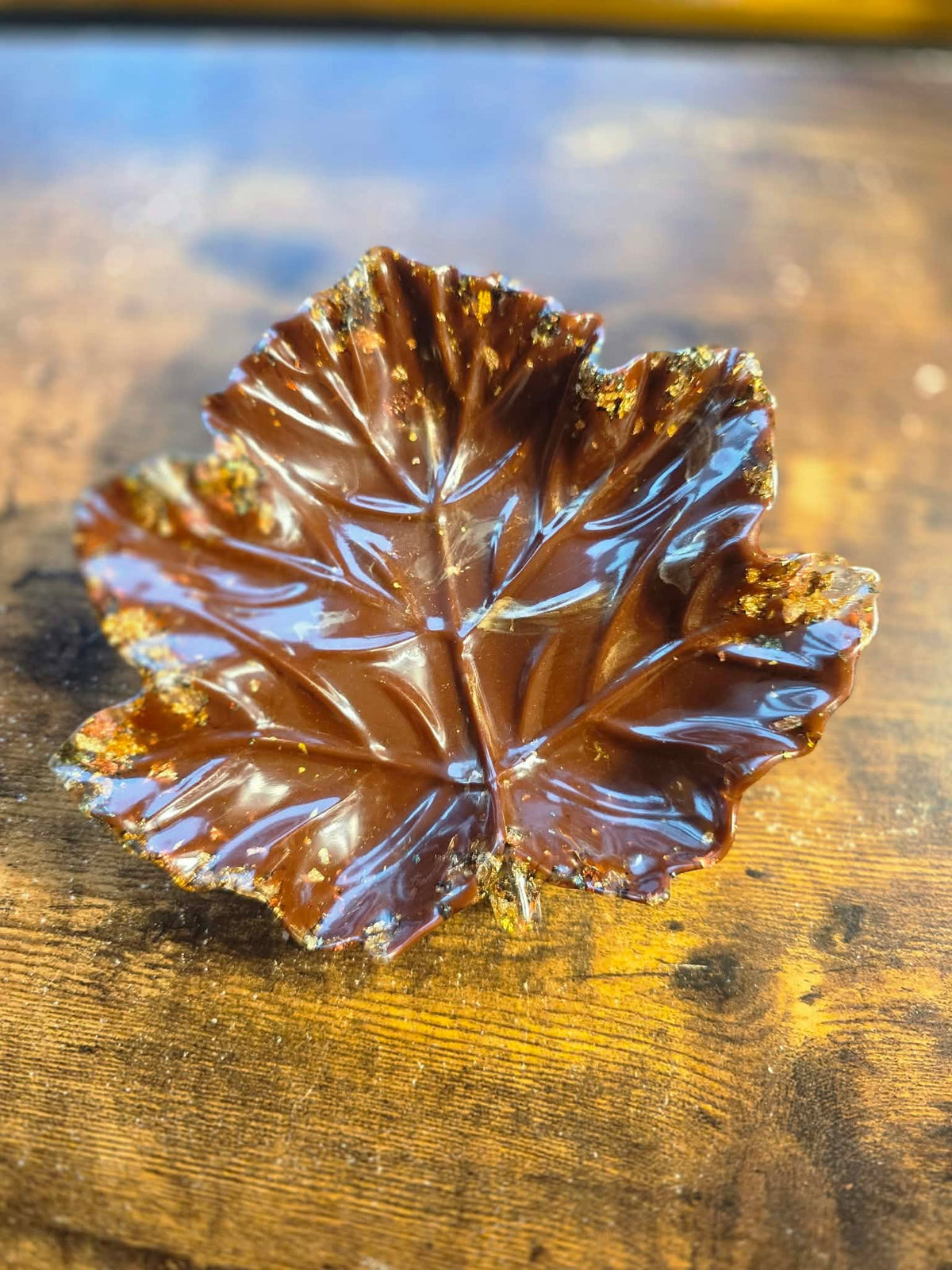 Gilded Espresso ~ Leaf Trinket Tray