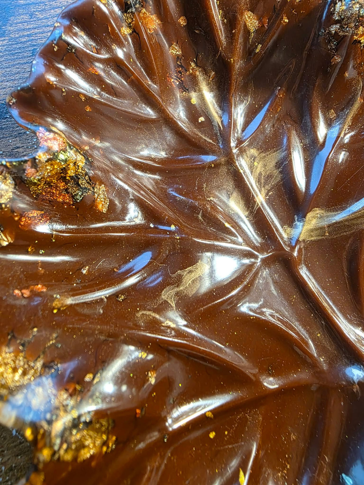 Gilded Espresso ~ Leaf Trinket Tray