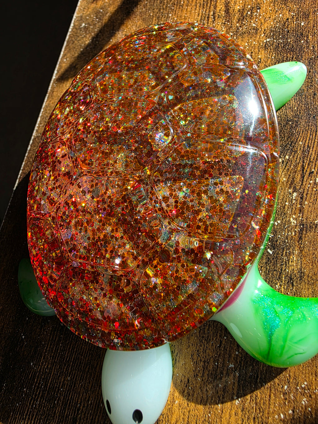 Holly Jolly Shell ~ Christmas Turtle Trinket Box