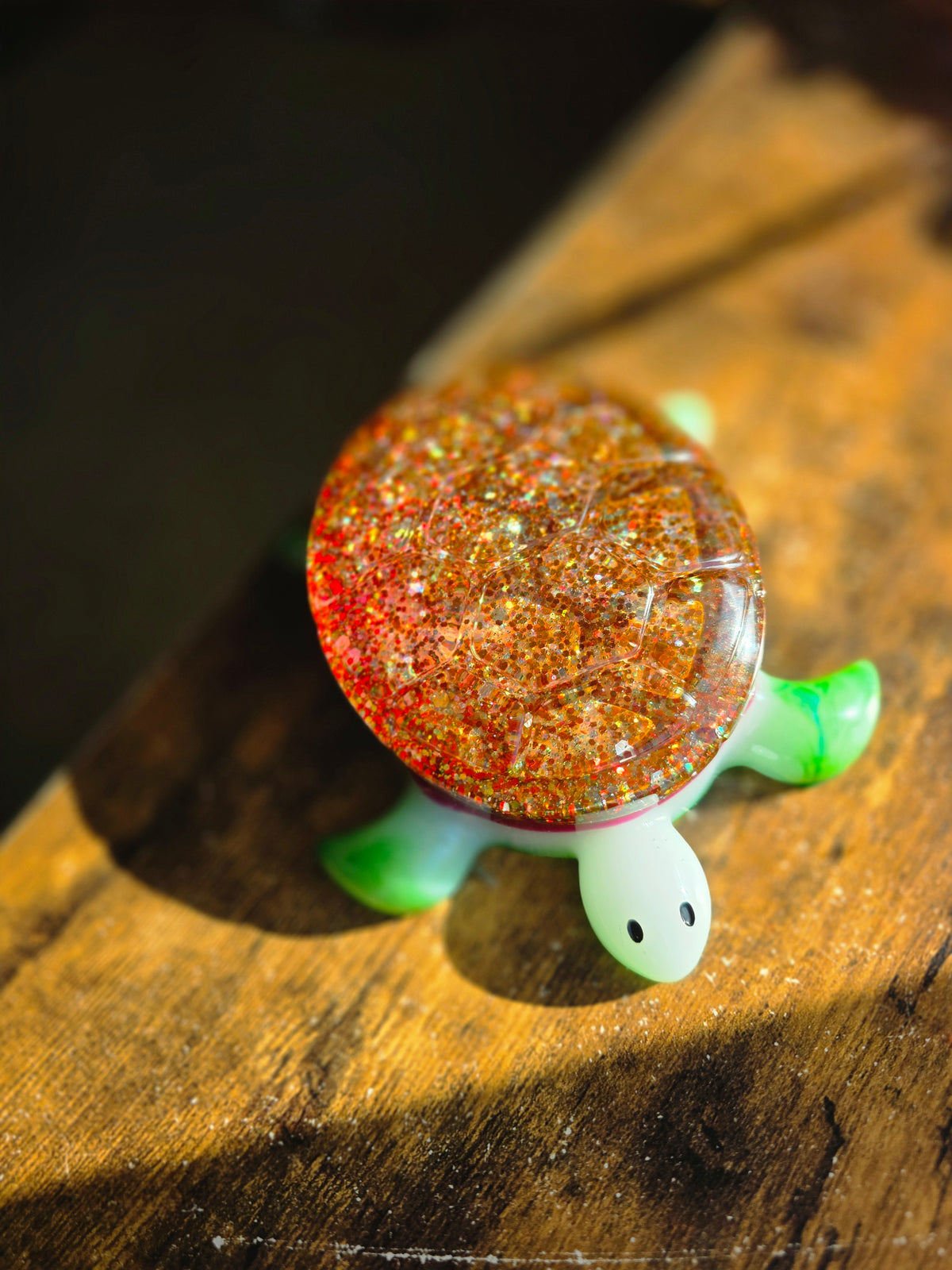 Holly Jolly Shell ~ Christmas Turtle Trinket Box